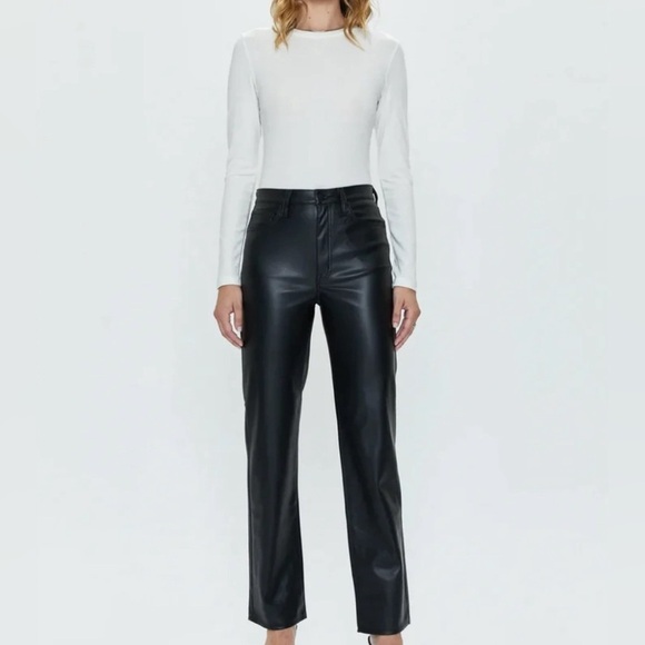 pistola Pants - Pistola Lennon High Rise Cropped Boot Pant in Slate Black 28